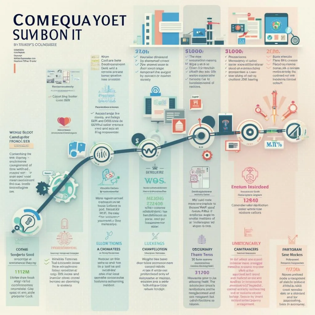 Visualisation de la croissance et de l'innovation de l'entreprise au fil du temps.